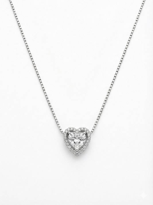 Heart Halo Jewellery Set